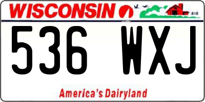 WI license plate 536WXJ