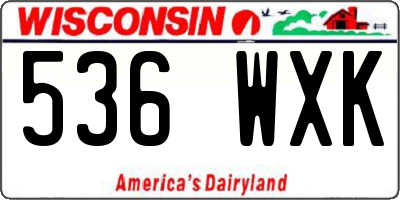 WI license plate 536WXK