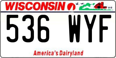 WI license plate 536WYF