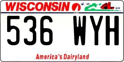 WI license plate 536WYH