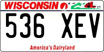 WI license plate 536XEV