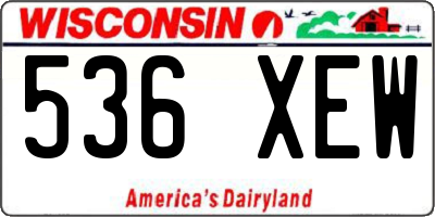 WI license plate 536XEW