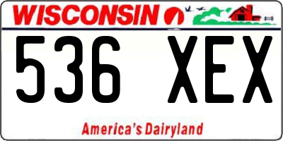 WI license plate 536XEX