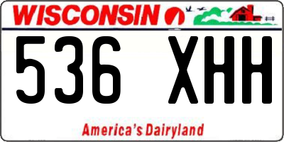 WI license plate 536XHH