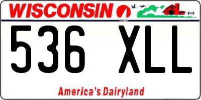 WI license plate 536XLL