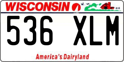 WI license plate 536XLM