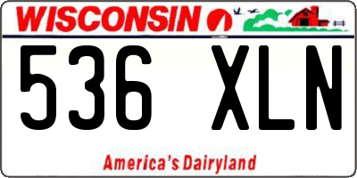 WI license plate 536XLN