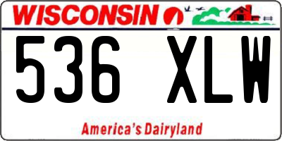 WI license plate 536XLW