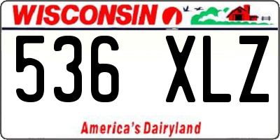 WI license plate 536XLZ