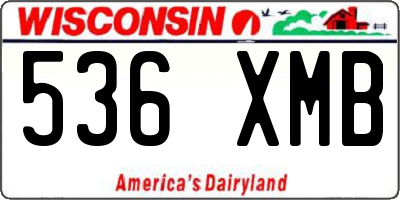 WI license plate 536XMB