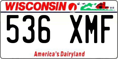 WI license plate 536XMF