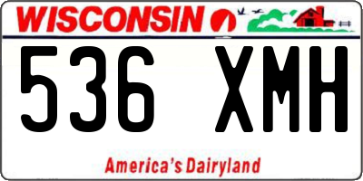 WI license plate 536XMH