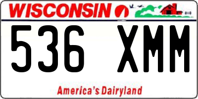 WI license plate 536XMM