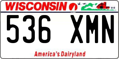 WI license plate 536XMN