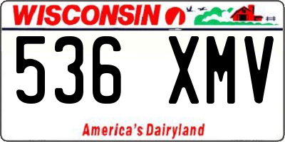 WI license plate 536XMV