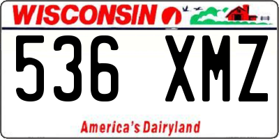 WI license plate 536XMZ