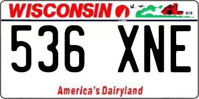 WI license plate 536XNE