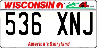 WI license plate 536XNJ