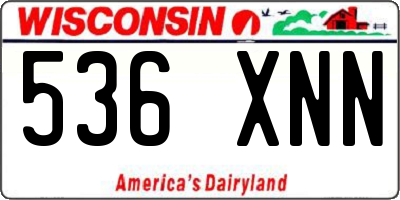 WI license plate 536XNN