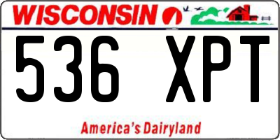 WI license plate 536XPT