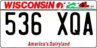 WI license plate 536XQA