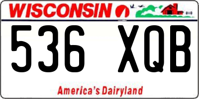 WI license plate 536XQB