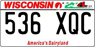 WI license plate 536XQC