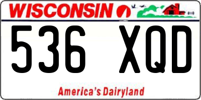 WI license plate 536XQD