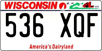 WI license plate 536XQF