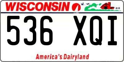 WI license plate 536XQI
