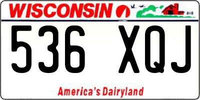 WI license plate 536XQJ