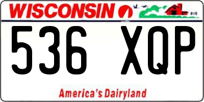 WI license plate 536XQP