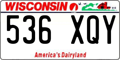 WI license plate 536XQY