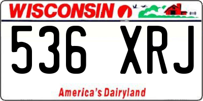 WI license plate 536XRJ
