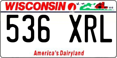 WI license plate 536XRL