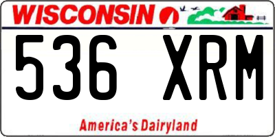 WI license plate 536XRM