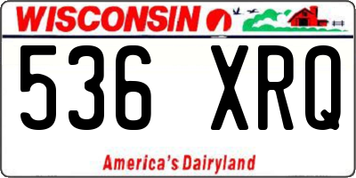 WI license plate 536XRQ