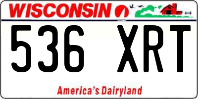 WI license plate 536XRT