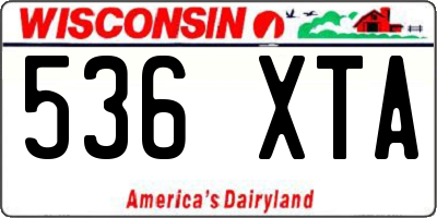 WI license plate 536XTA