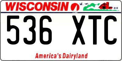 WI license plate 536XTC