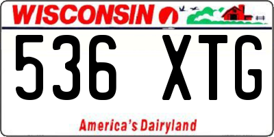WI license plate 536XTG