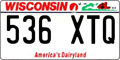 WI license plate 536XTQ