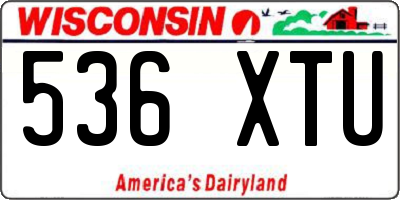 WI license plate 536XTU