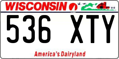 WI license plate 536XTY