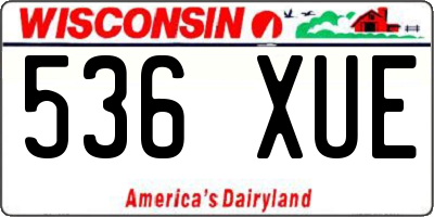 WI license plate 536XUE