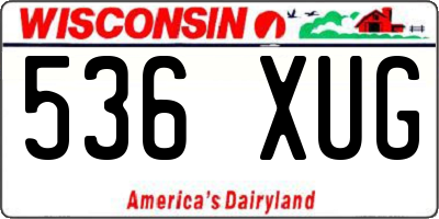 WI license plate 536XUG