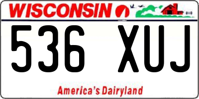 WI license plate 536XUJ