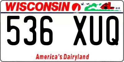 WI license plate 536XUQ