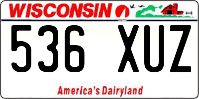 WI license plate 536XUZ