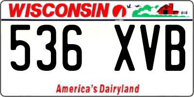 WI license plate 536XVB